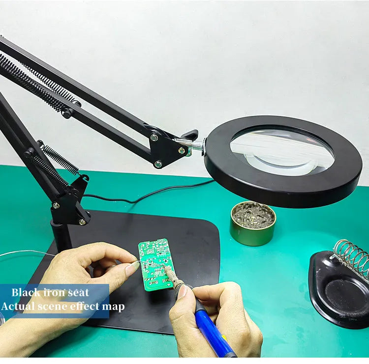 72 LED 10X Illuminated Magnifier Table Lamp
