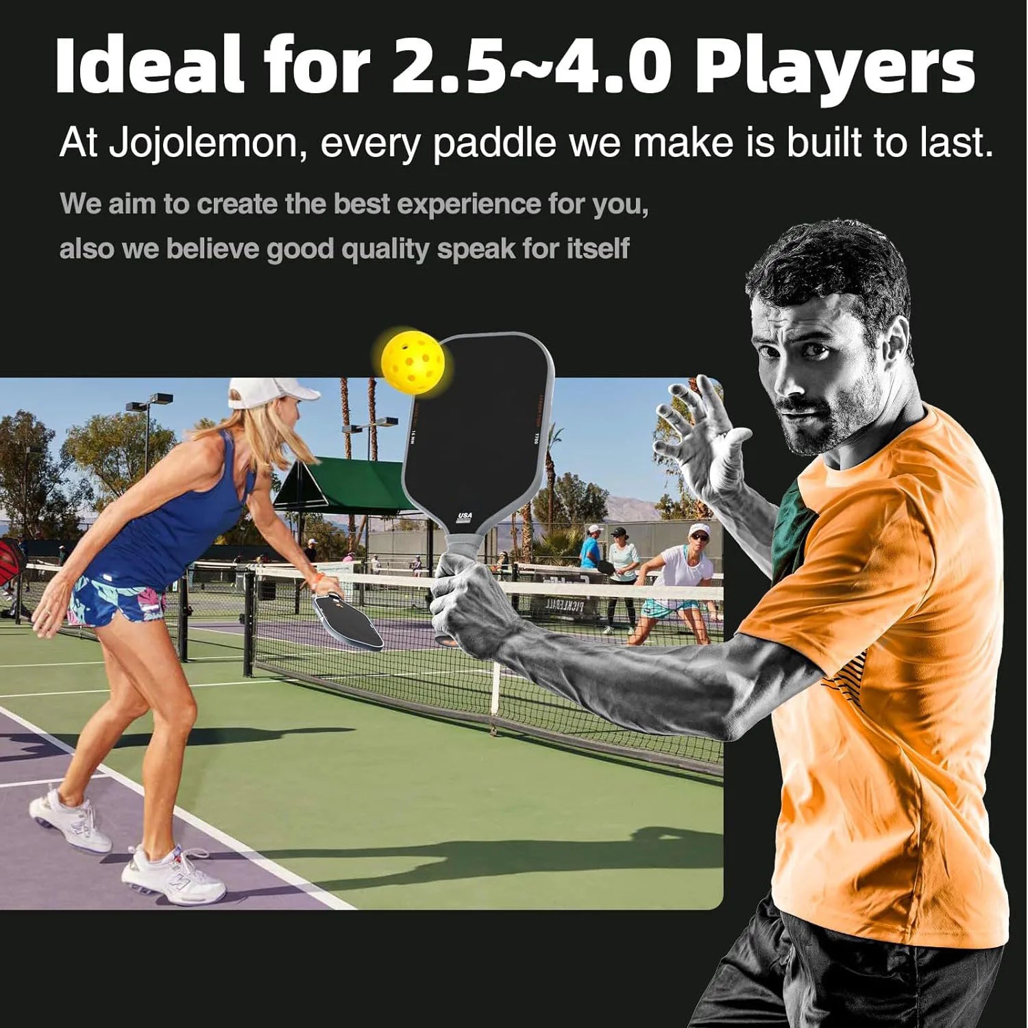 Pickleball Paddle T700 Carbon Fiber 16MM Frosted Surface