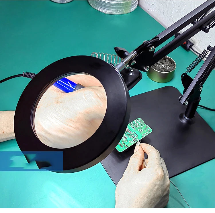 72 LED 10X Illuminated Magnifier Table Lamp
