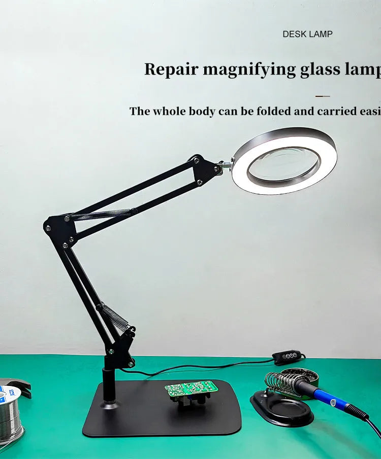 72 LED 10X Illuminated Magnifier Table Lamp