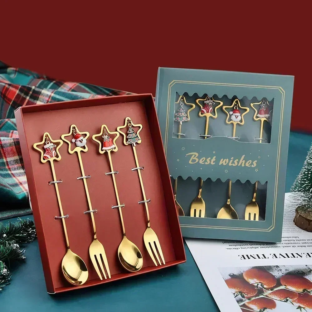 Christmas Stainless Steel Cutlery Set