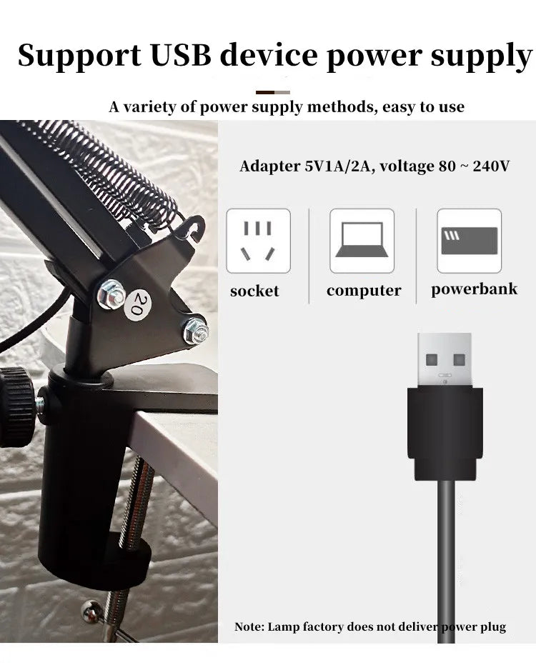 72 LED 10X Illuminated Magnifier Table Lamp