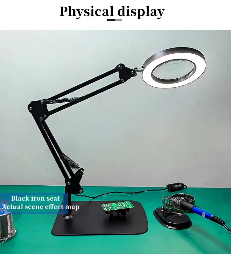 72 LED 10X Illuminated Magnifier Table Lamp