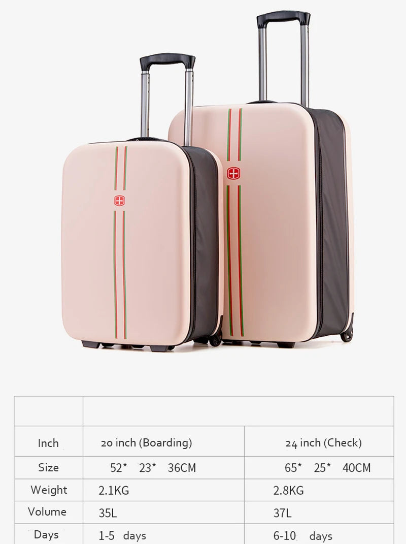 New Folding Trolley Bag Lightweight Luggage Case