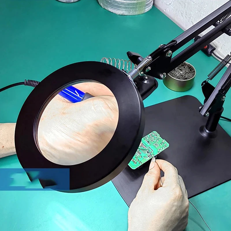 72 LED 10X Illuminated Magnifier Table Lamp