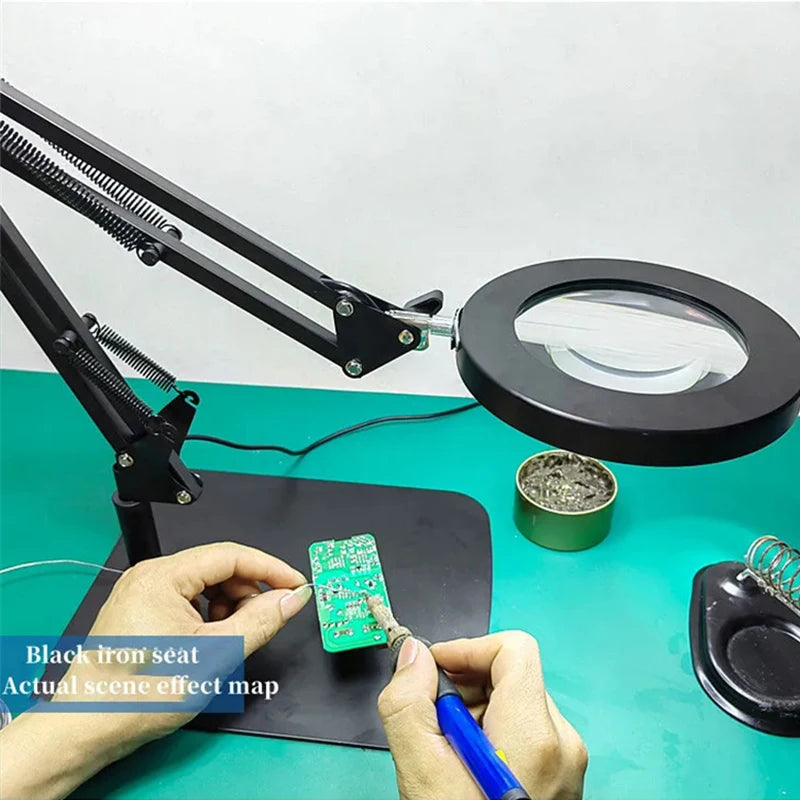 72 LED 10X Illuminated Magnifier Table Lamp
