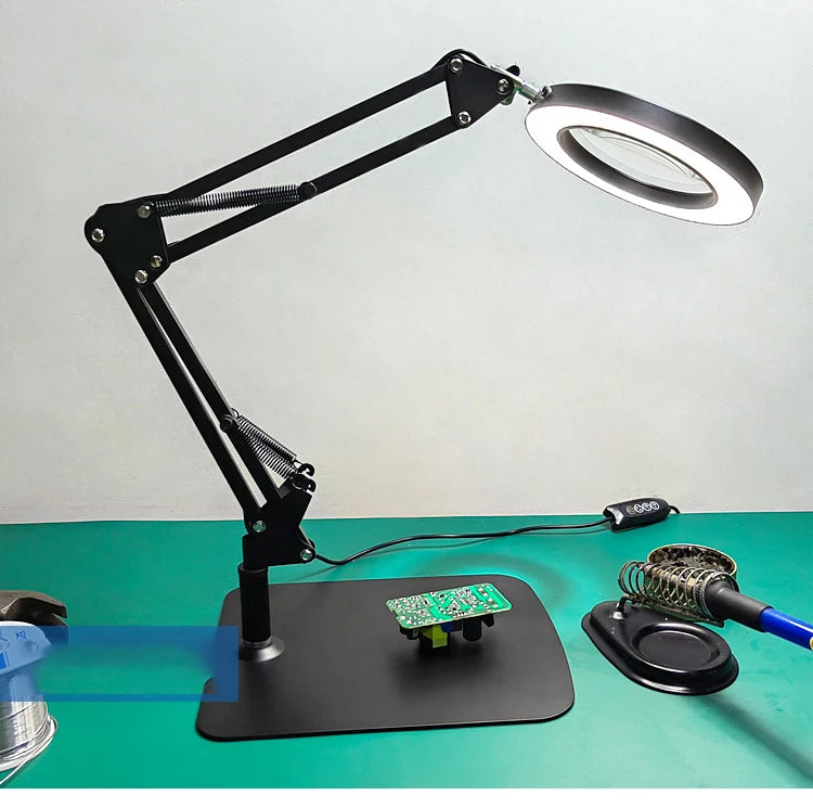 72 LED 10X Illuminated Magnifier Table Lamp