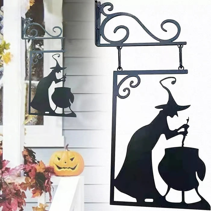 (🎃HALLOWEEN PRE SALE - 49% OFF) Halloween Witch Cauldron Silhouette Wall Decor👀Scary & Funny Atmosphere