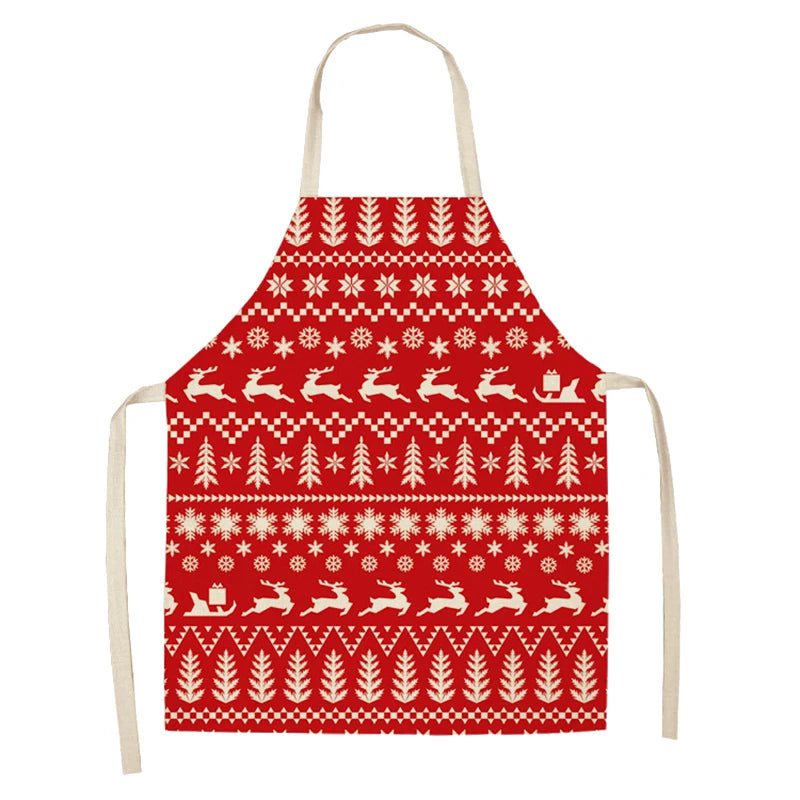 Linen Merry Christmas Apron