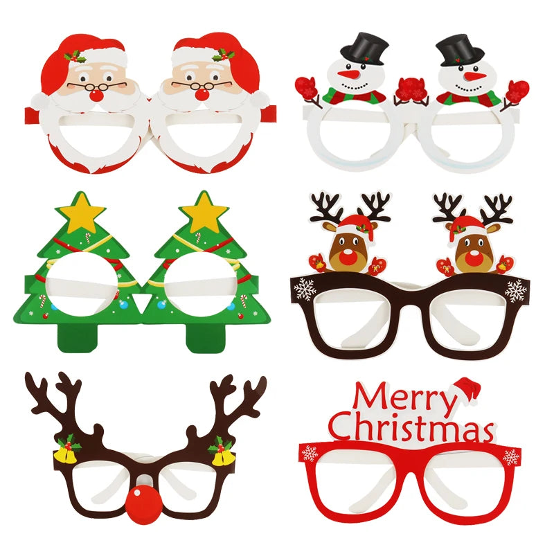 Santa & Reindeer Christmas Glasses