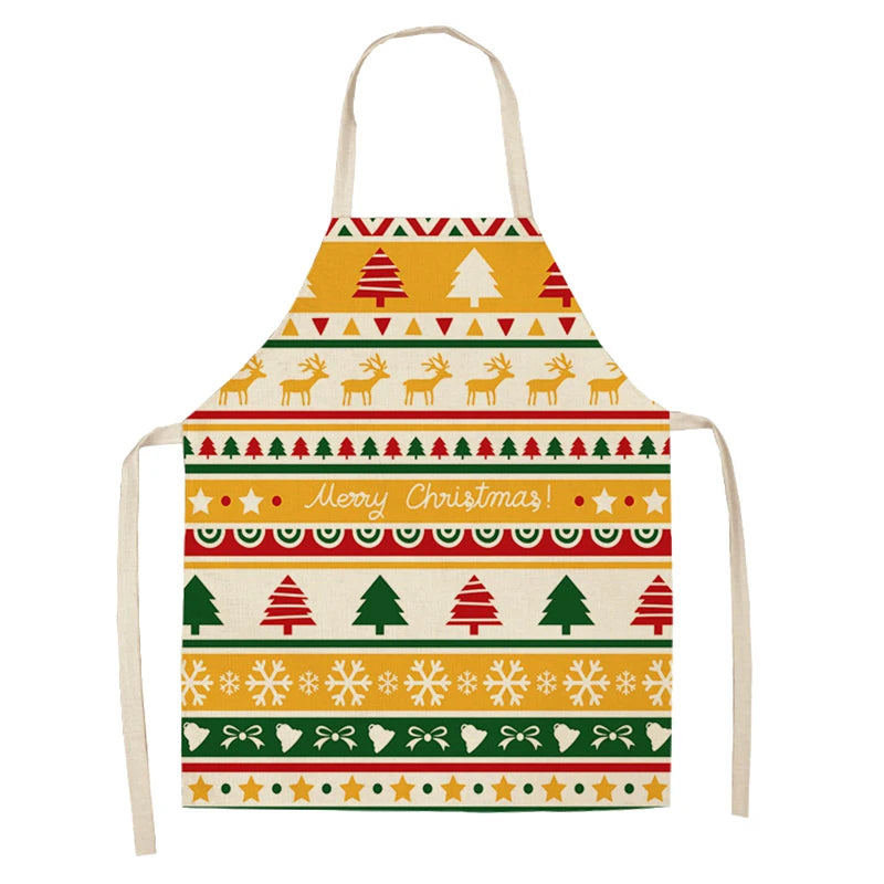 Linen Merry Christmas Apron