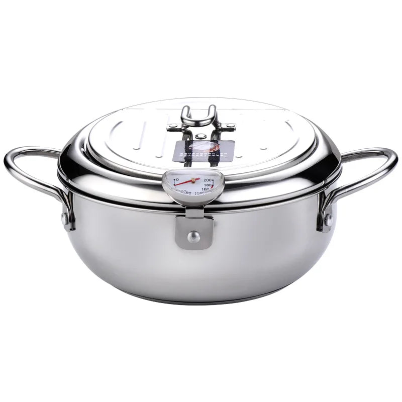 Stainless Steel Tempura Japanese Deep Frying Pot