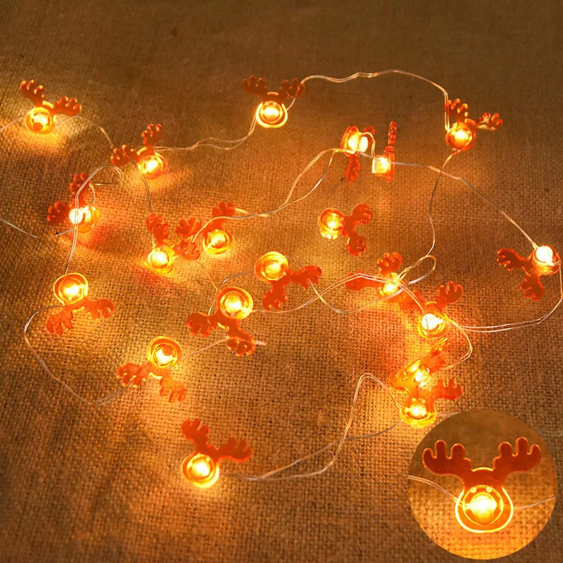 Santa Snowflake LED Light String