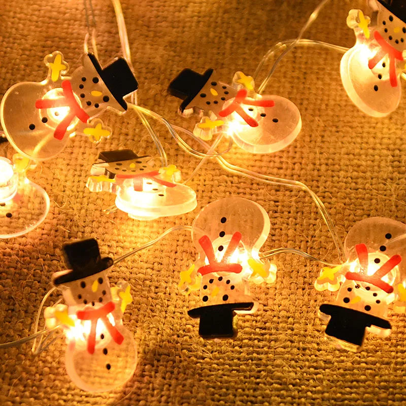 Santa Snowflake LED Light String