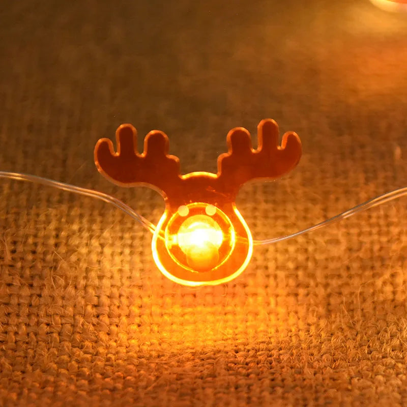 Santa Snowflake LED Light String