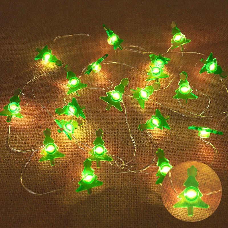 Santa Snowflake LED Light String