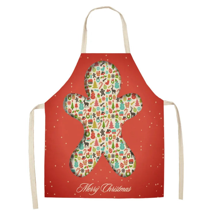 Linen Merry Christmas Apron