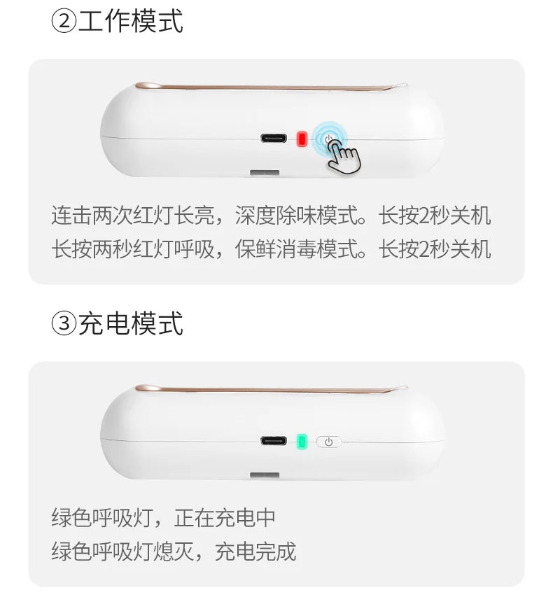 Refrigerator Deodorizing & Sterilizing Ozone Purifier