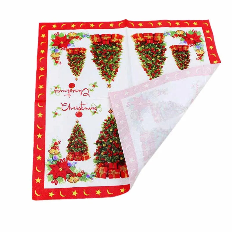 Santa, Snowman & Merry Christmas  Paper Napkins