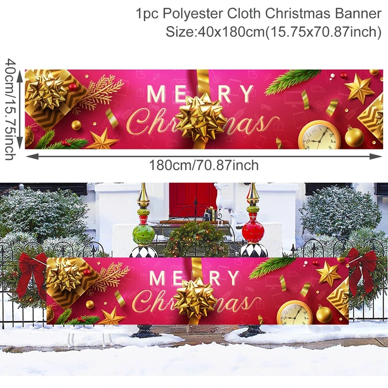 Christmas Outdoor Banner Flag