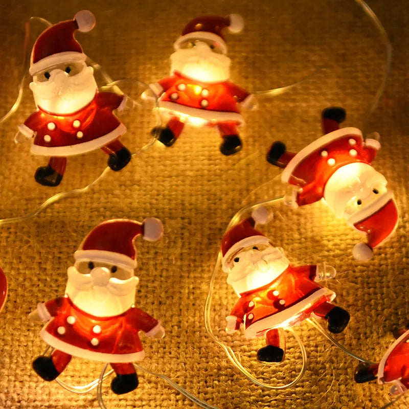 Santa Snowflake LED Light String