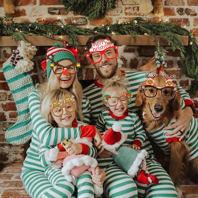 Santa & Reindeer Christmas Glasses