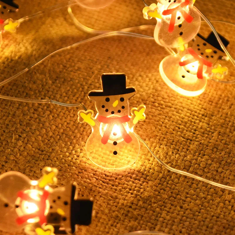 Santa Snowflake LED Light String