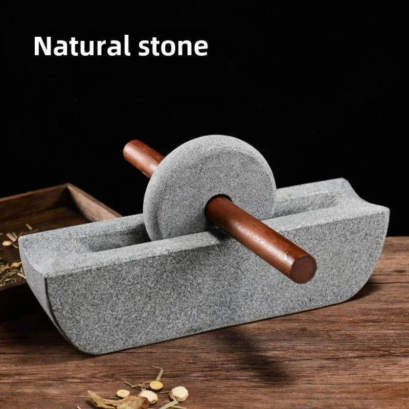 Traditional Chinese Style Mill Grinder Set