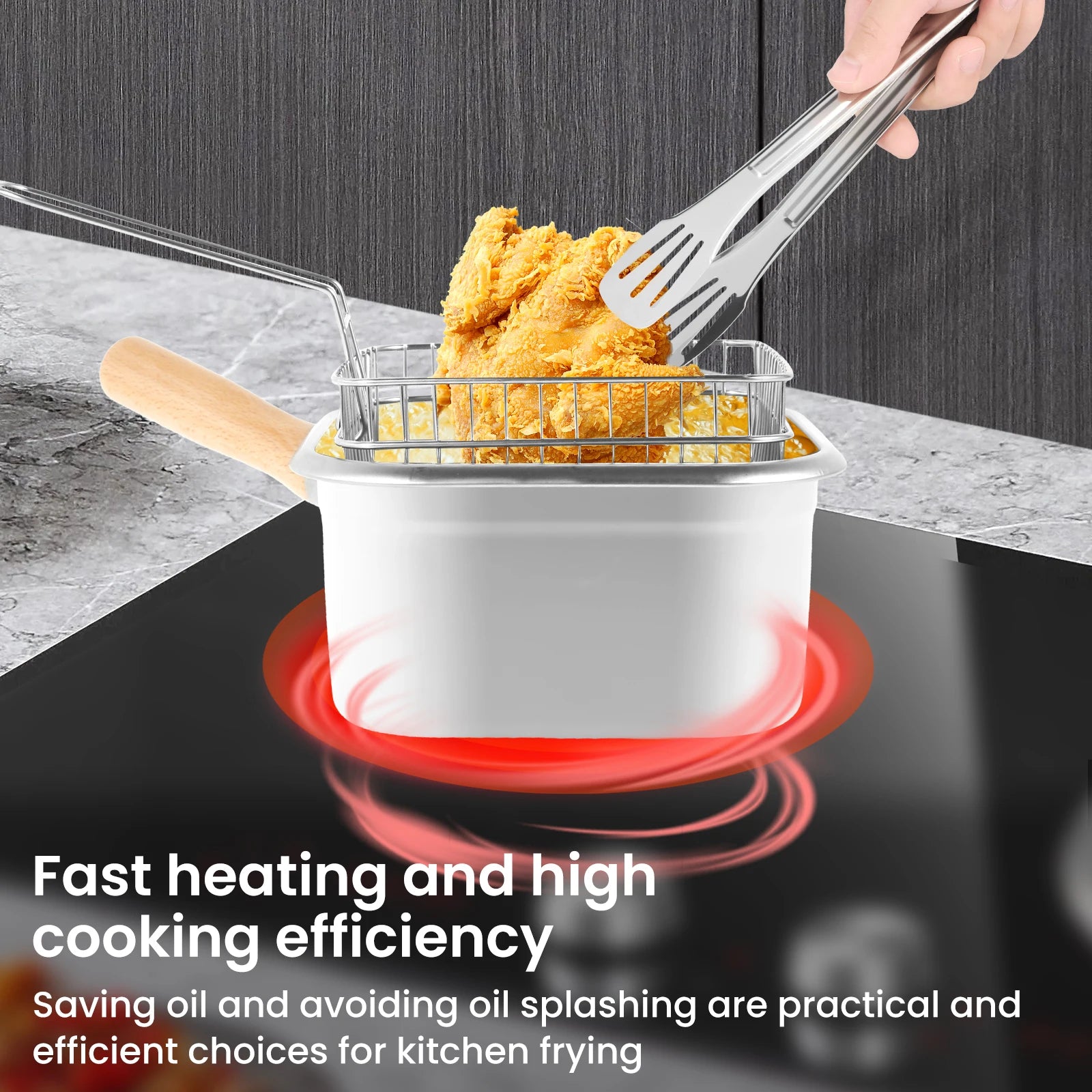 Stainless Steel Deep Fryer Pot Set