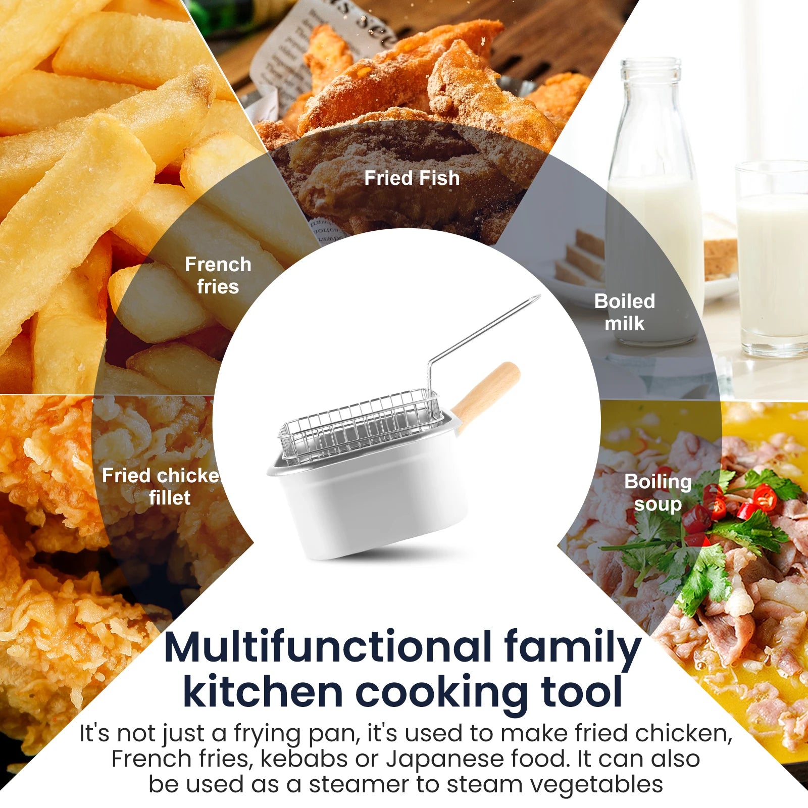 Stainless Steel Deep Fryer Pot Set