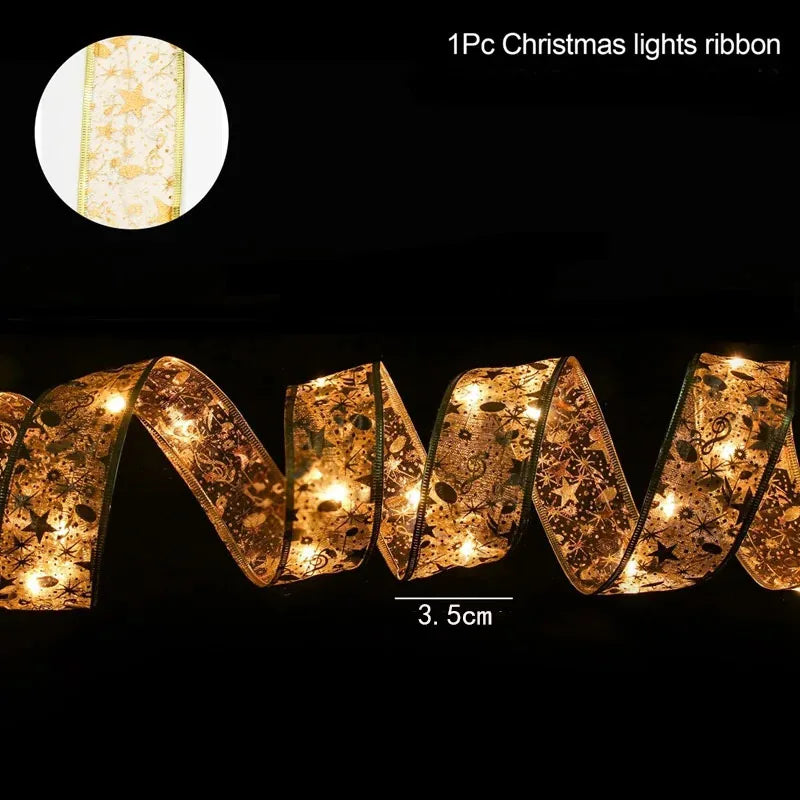 Christmas Ribbon Fairy Light String