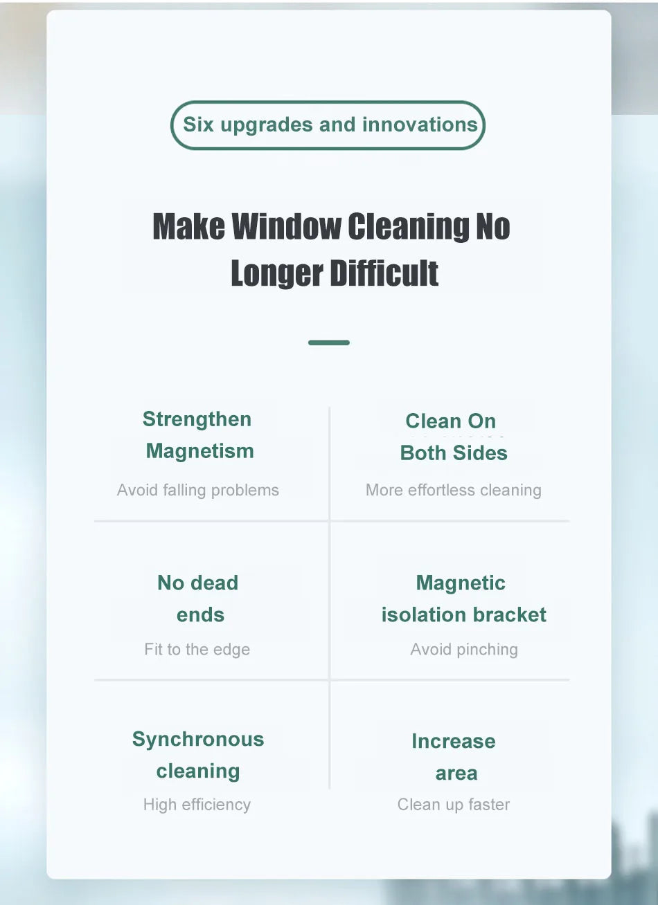 NEW Magnetic Window Cleaner Double-Sided Glass Wiper