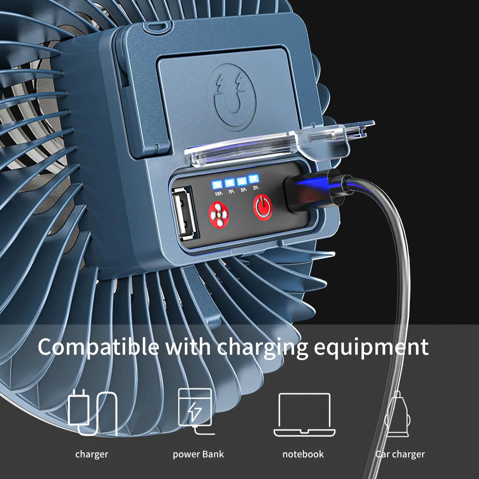 Multifunctional Waterproof Tent Fan & Camping Lamp