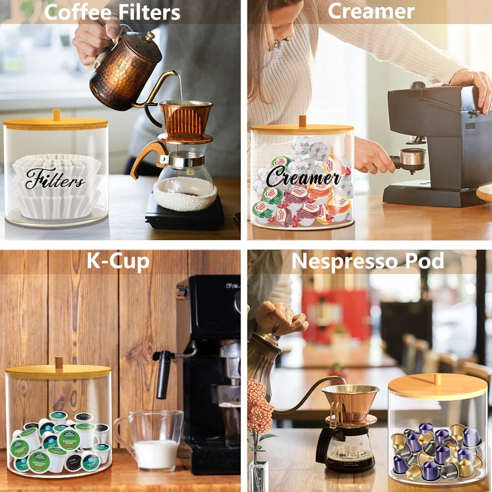 Transparent Coffee Capsule Box with Lid