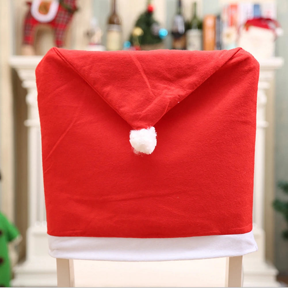 Santa Hat Chair Covers - Christmas Table & Home Decor