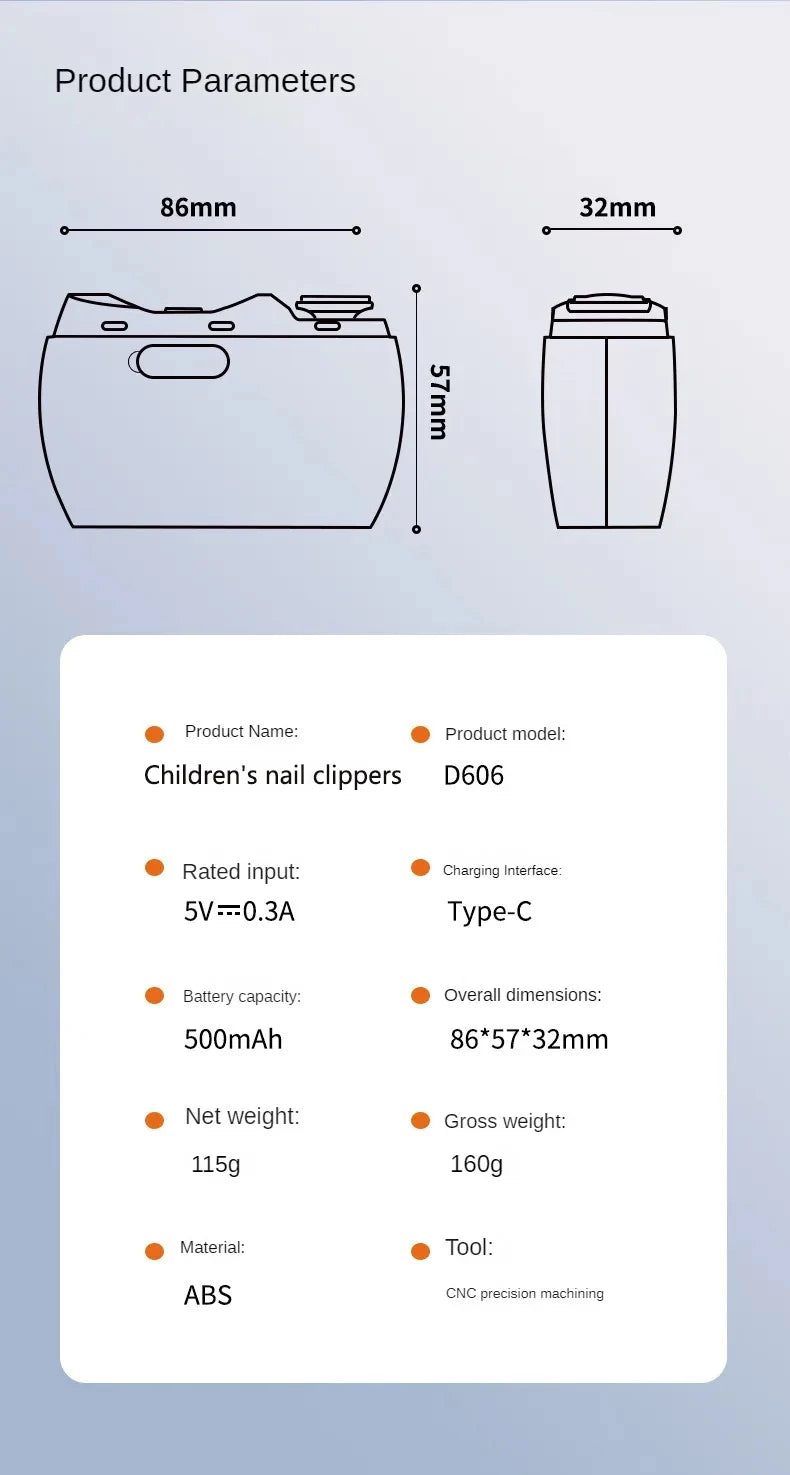 Smart Electric Nail Clippers Automatic Nail Trimmer