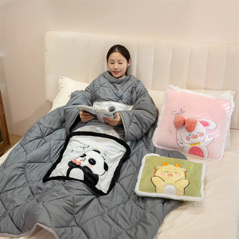 Wearable Fleece Blanket Hoodie