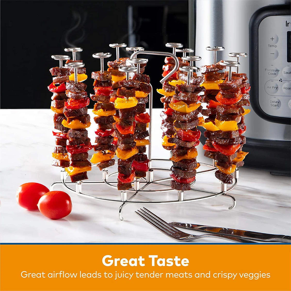 Stainless Steel Air Fryer Skewer Stand