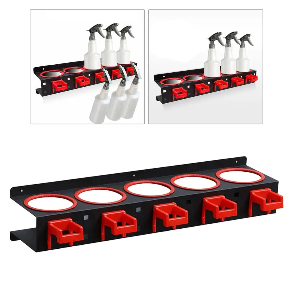 Wall-Mounted Spray Bottle Storage Rack