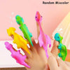 10pcs Dinosaur Finger Catapult Decompression Toy TPR Turkey Finger Slingshot for Kids Birthday Party Favors Goodie Bag Pinata - Ozgoods