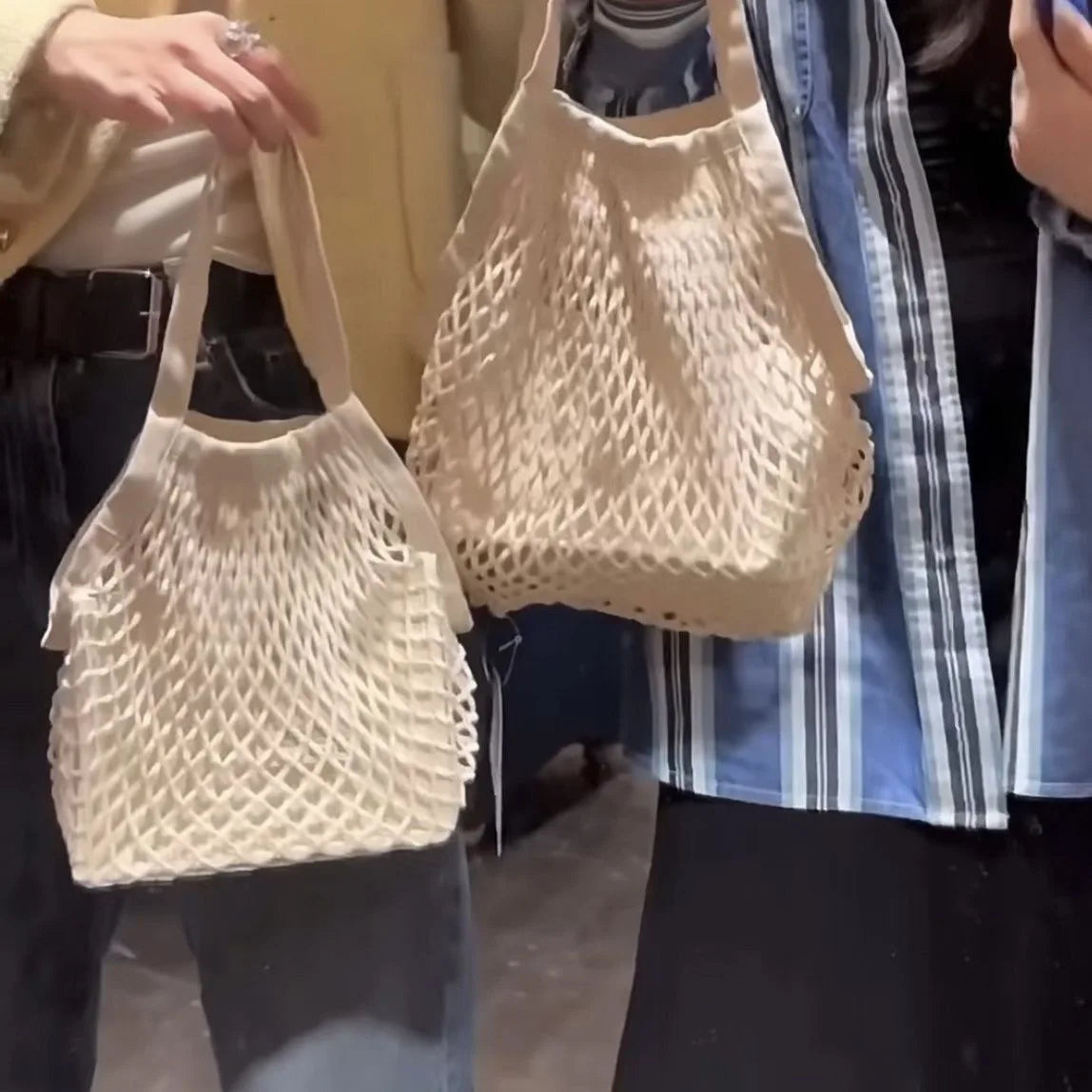 Cotton Summer Woven Hollow Handbag