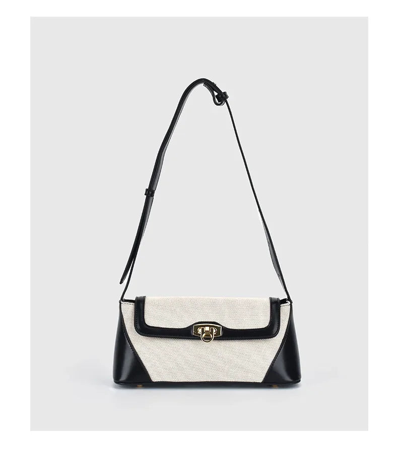 Nichedesign Color Block French Bread Shoulder Bag
