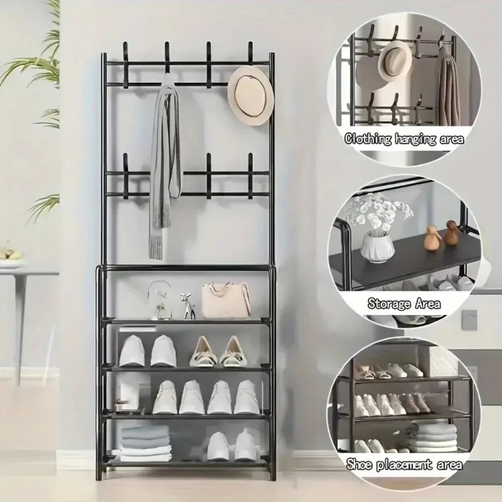 Multi-Layer Clothes Hanger & Shoe Rack