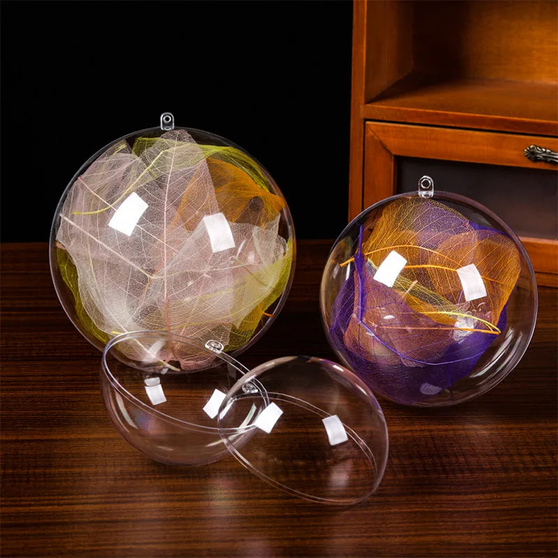 DIY Hollow Christmas Baubles - Transparent Fillable Ornaments