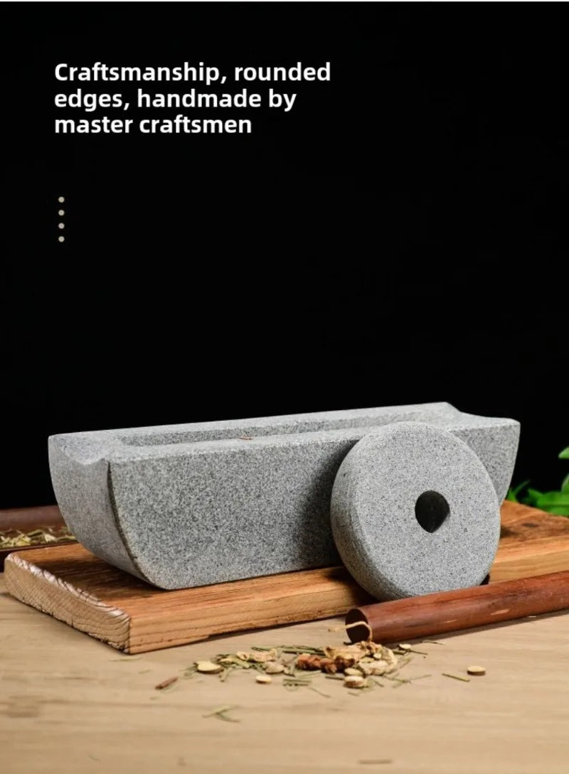 Traditional Chinese Style Mill Grinder Set