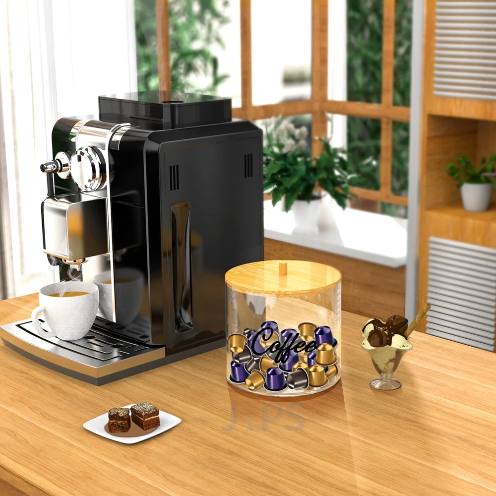 Transparent Coffee Capsule Box with Lid