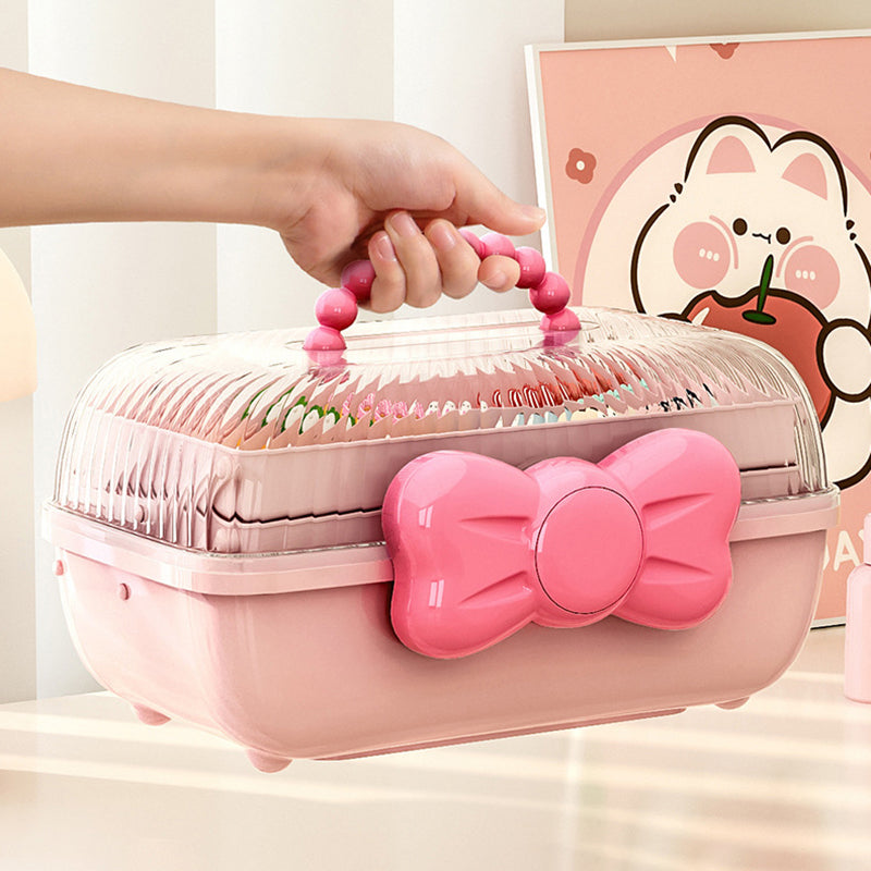 Multi-Layer Hairpin Organizer Cute Kids Jewelry Case & Headband Storage Box
