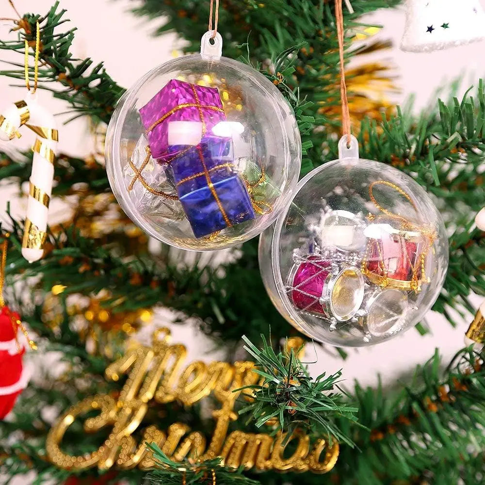 DIY Hollow Christmas Baubles - Transparent Fillable Ornaments