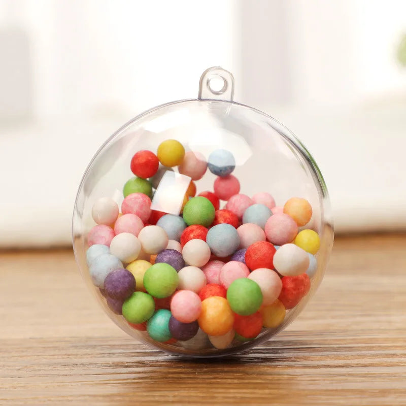 DIY Hollow Christmas Baubles - Transparent Fillable Ornaments