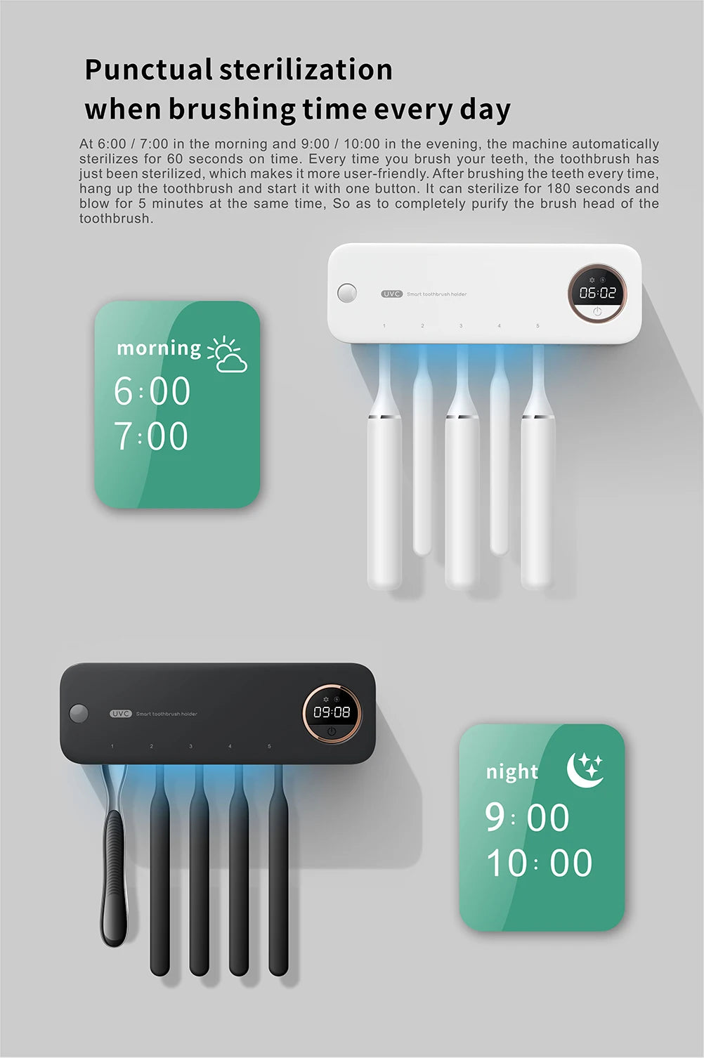 New UV Toothbrush & Razor Storage Sterilizer